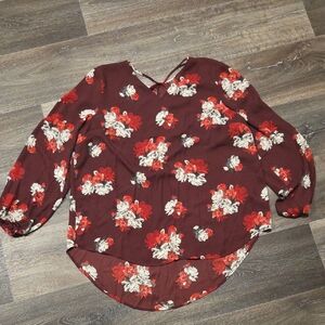 MAURICES SIZE 0 LONG SLEEVE BLOUSE